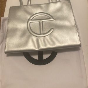 Brand new Silver Telfar bag